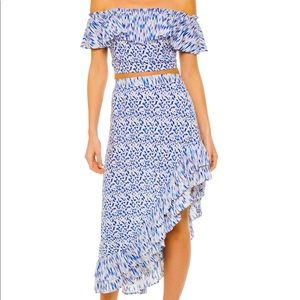 Beachgold Casey Ruffle Hem Crop Top and Skirt